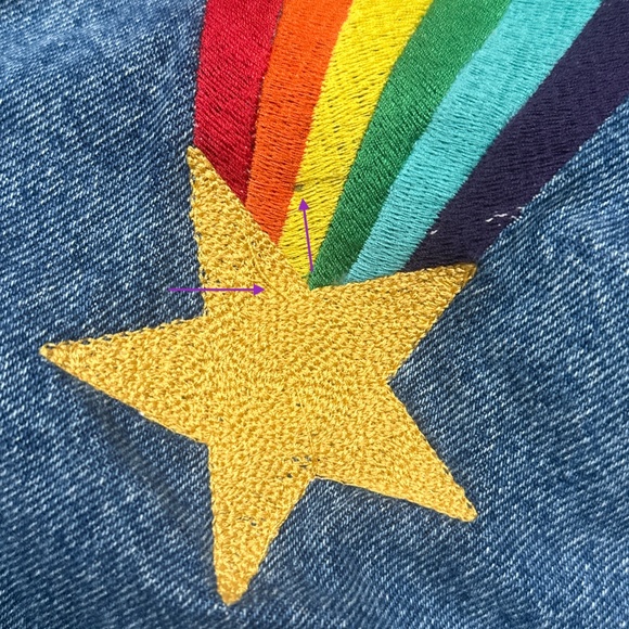 Levi's LGBT Pride I Have Seen The Future Rainbow Denim Trucker Jacket Mens XL - Picture 6 of 12